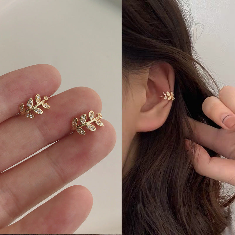 Pearl Zircon Tassel Long Clip-on Elegant Female High Earrings