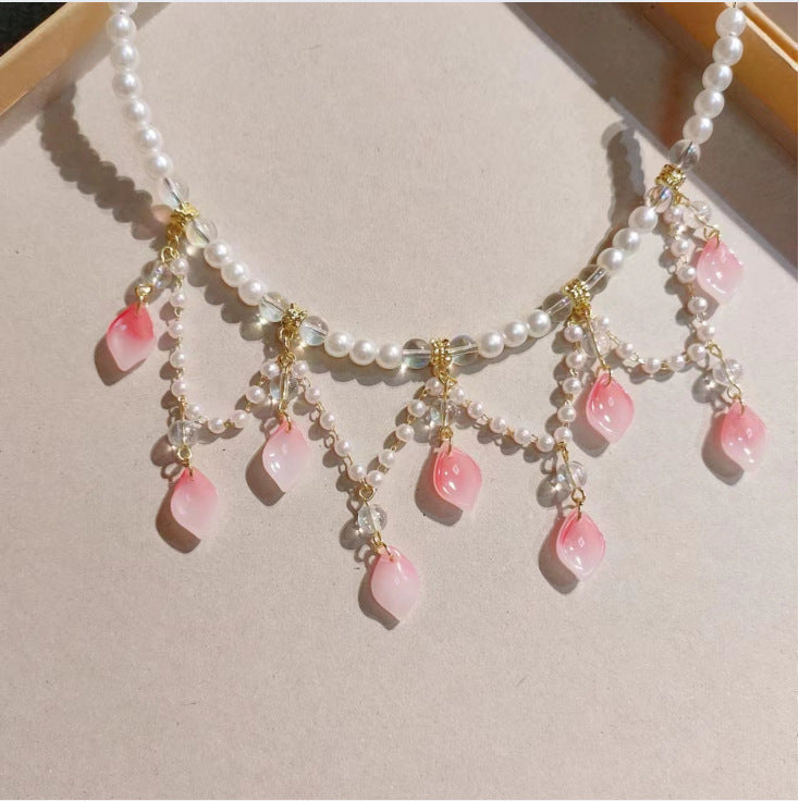 Vêtements chinois pour enfants, col Polo, colliers de tempérament frais et simples