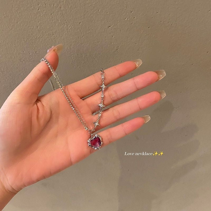 Women's Cool Love For Trendy Light Luxury Minority Necklace