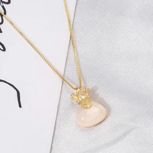 Sac porte-bonheur léger, tempérament de luxe, colliers au design polyvalent