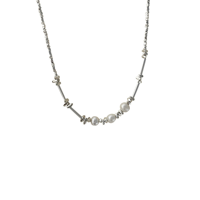 Women's Sterling Small Pieces Of Stitching Pearl Light Luxury Necklaces