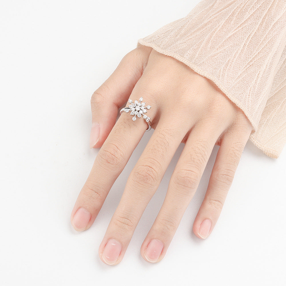 Rotating Open Rotatable Anxiety Relief Ornament Rings