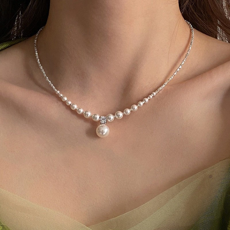 Pièces de colliers en argent français élégants de haute qualité pour femmes