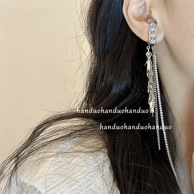 Women's Tassel Ear Bone Clip Sweet Cool Niche Earrings