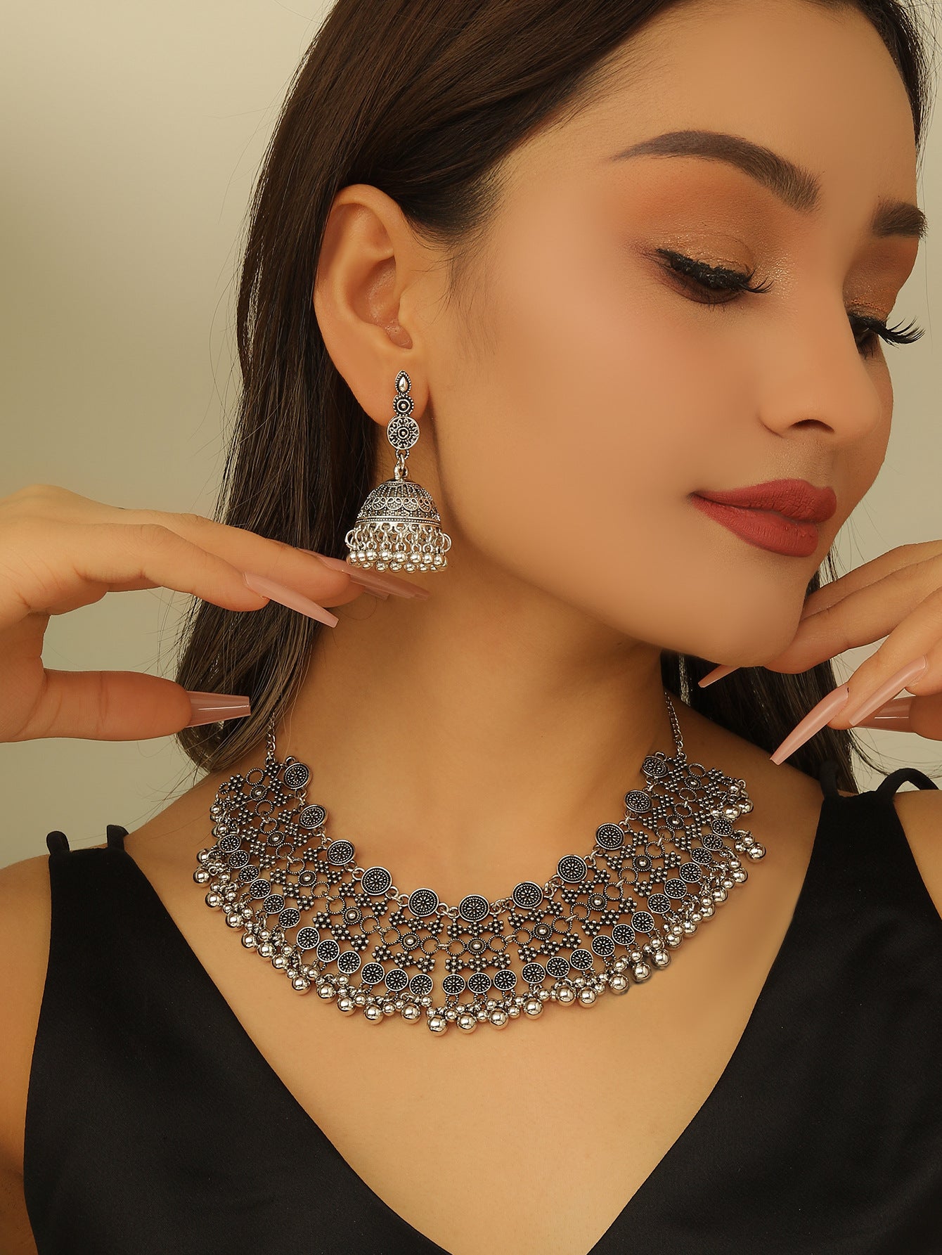 Women's Vintage Exaggerated Personalized Ethnic Style Bohemian Elegant Jewelry Set