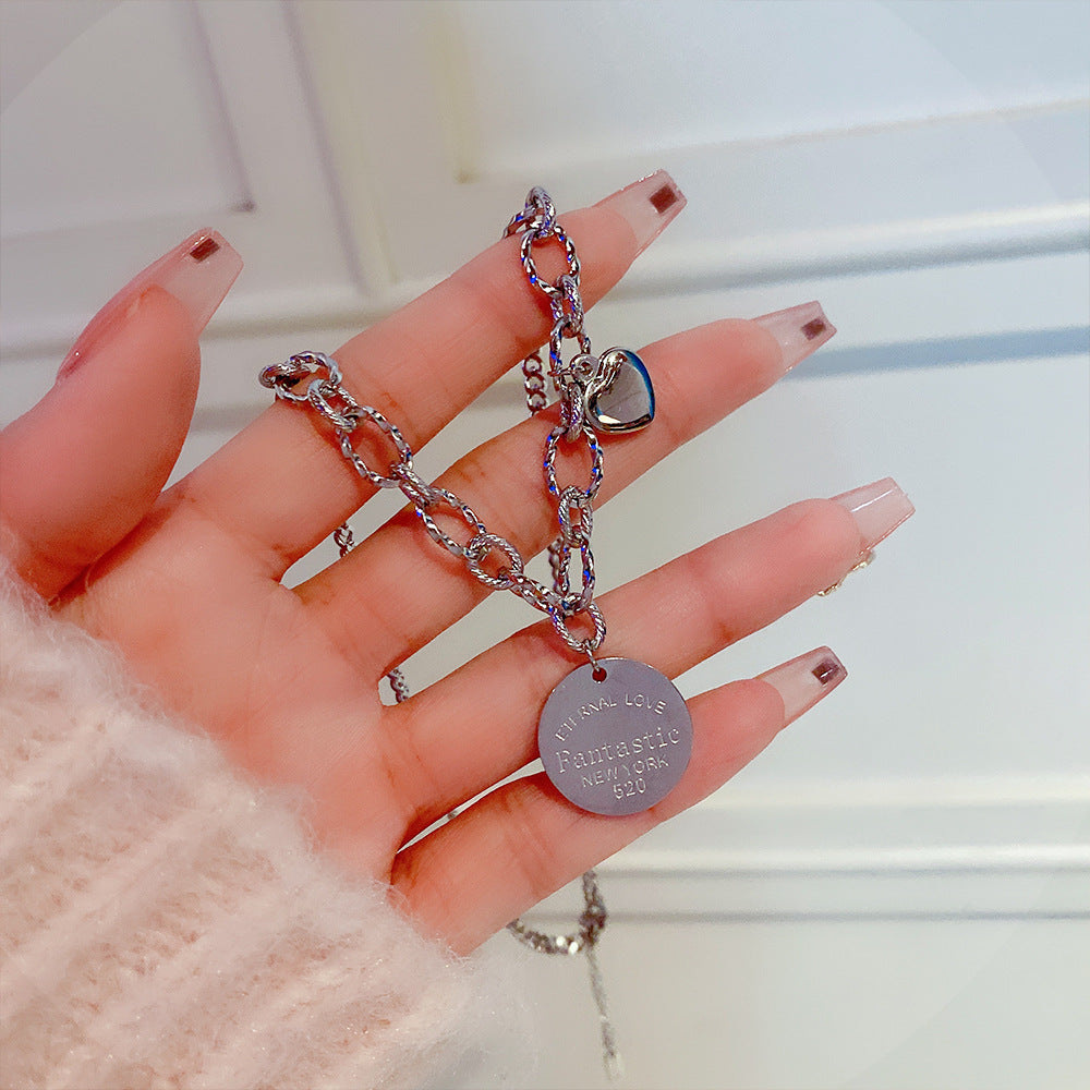 Colliers de coeur d'amour extravagants légers Hip Hop