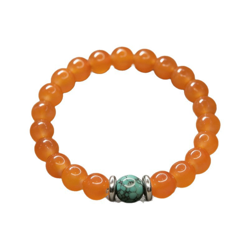 Natural Stone Prosperity Good Luck Orange With Bracelets