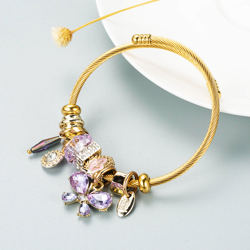 Mode Schmetterling Anhänger weiblich Gold mehr Armbänder