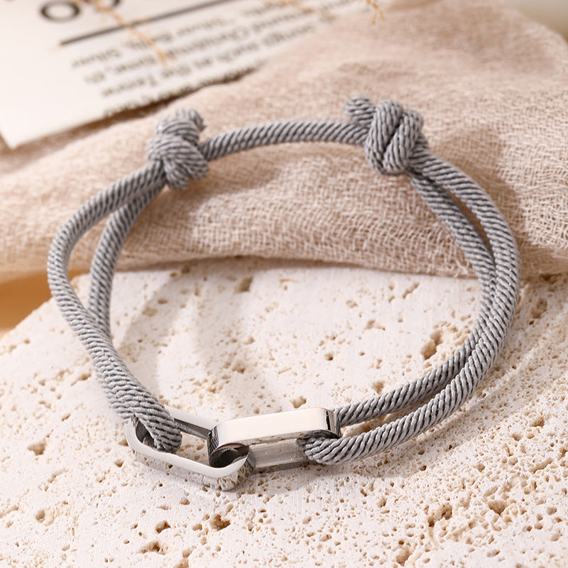 Vachette Clasp Adjustable Stainless Carrying Strap Bracelets