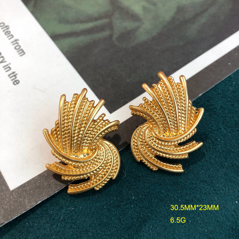 Ornament Electroplated Real Gold Plain Fireworks Design Brooch Rings