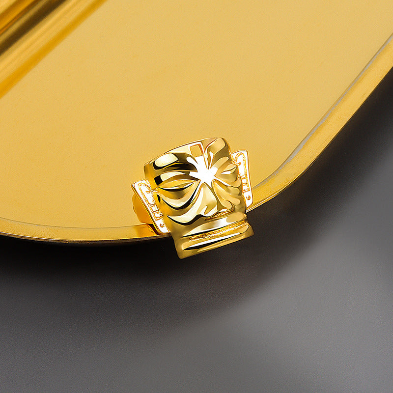Women's & Men's Mask And Retro Cultural Creative Ethnic Style Power Personalized Rings