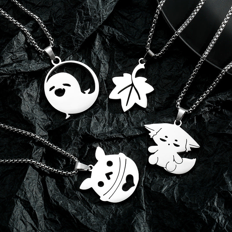 Women's & Men's & God Peripheral Titanium Steel Hip Hop Necklaces