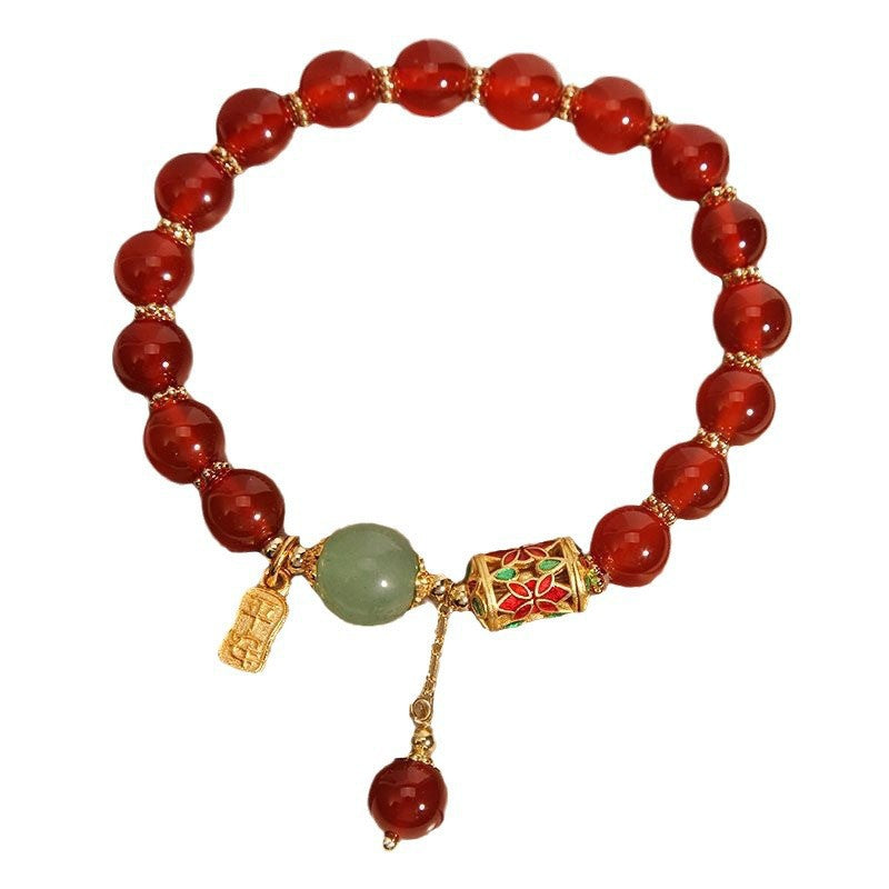 Female Design Jequirity Bean Beaded Lucky Bracelets