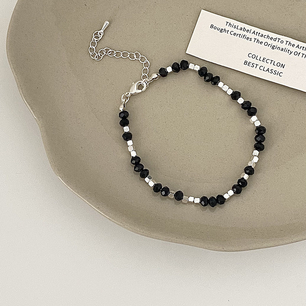 Petits morceaux de colliers en argent de haute qualité avec coutures en cristal