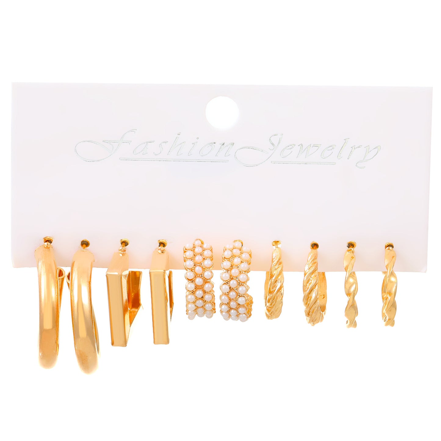 Pearl Rhinestone Ornament High-key Dignified Set Earrings
