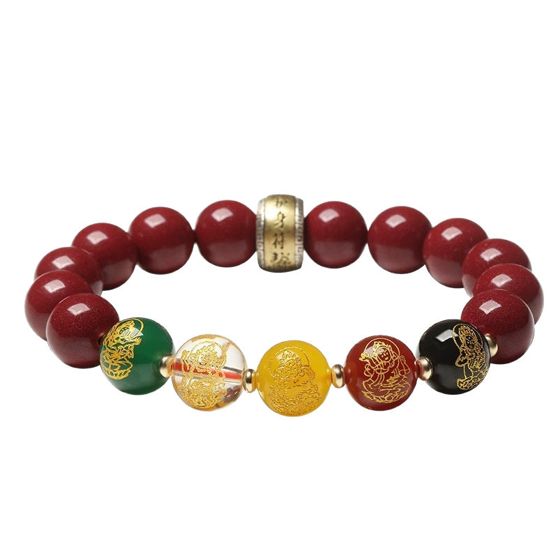 Women's & Men's Five Gods Of Wealth Body Charm Rotatable Universal Bracelet