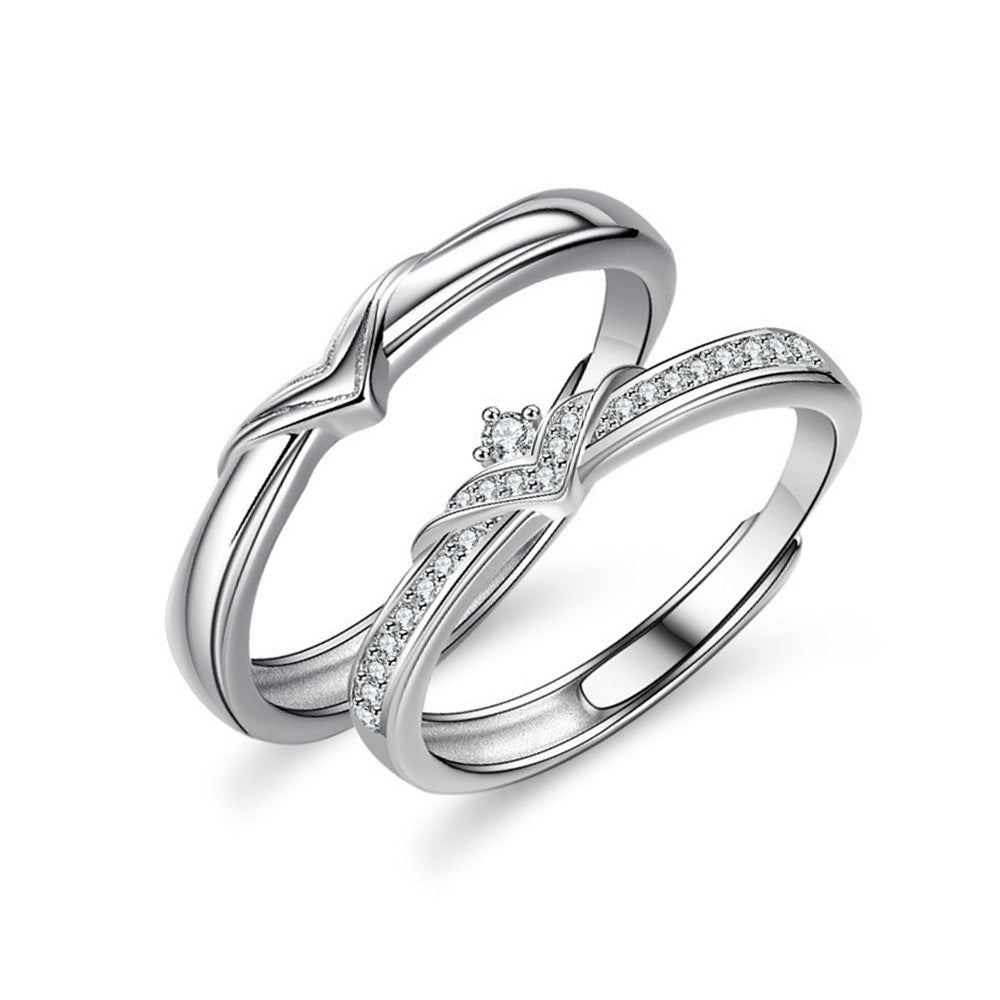 Women's & Men's Love Flying Couple One Pair Bird Tail Rings