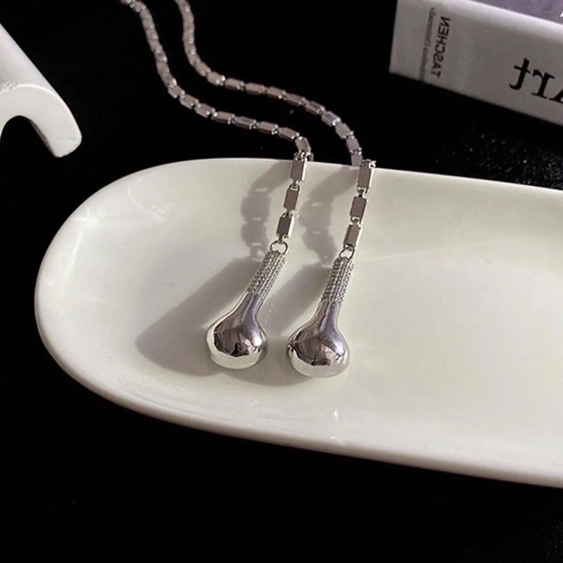 Earphone Sweater Chain Trendy Copper Light Luxury Necklaces