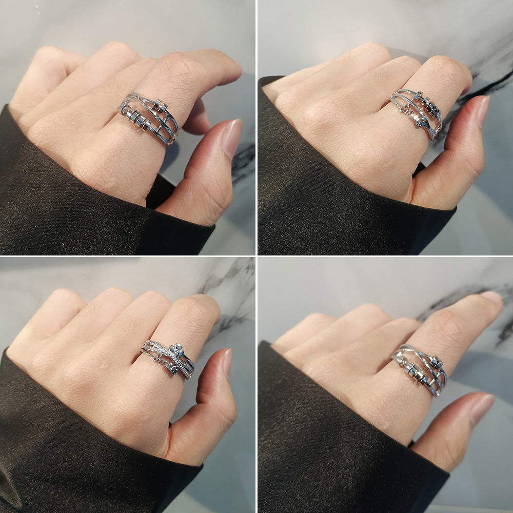 Intelligente Glücksperlen, leichte, luxuriöse, exquisite Ringe