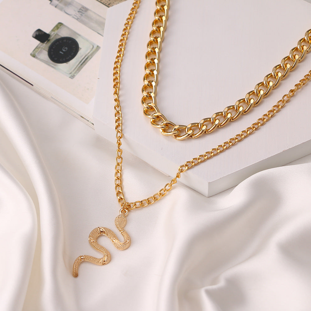 Women's Hip Hop Punk Thick Chain Snake Necklaces
