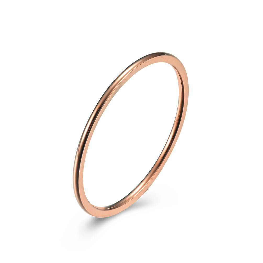 Damen-Stil, dreifarbig, Titan-Stahl-Tail-Tagesringe