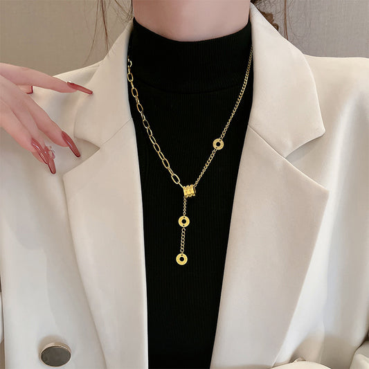 Women's Style Temperament Entry Lux High-grade Design Titanium Steel Necklaces