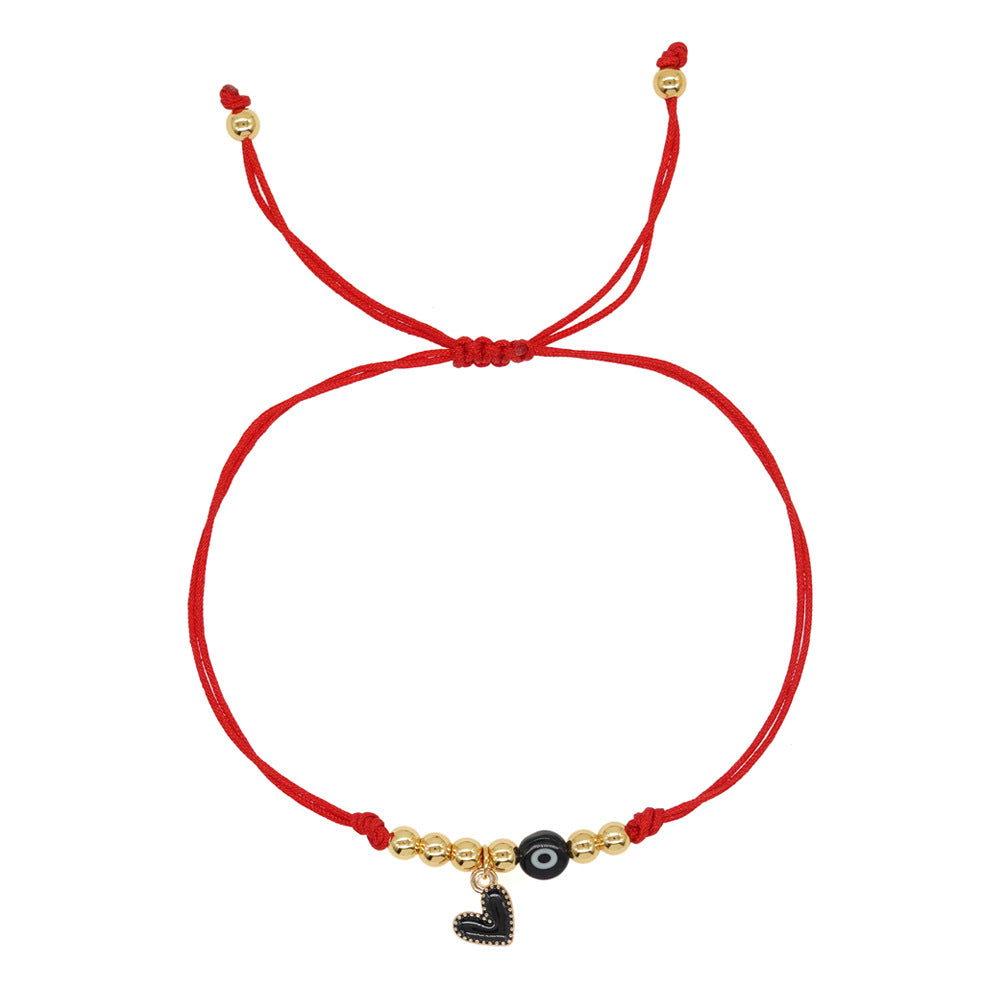 Schmuck, Freundschaftsseil, mehrfarbig, tropfendes Öl, Liebesherz, kleine Armbänder