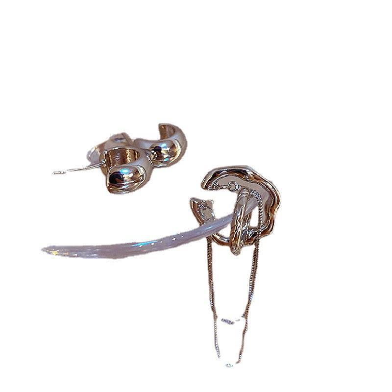 Nischendesign-Ohrclip-Ohrringe aus Metall für Damen