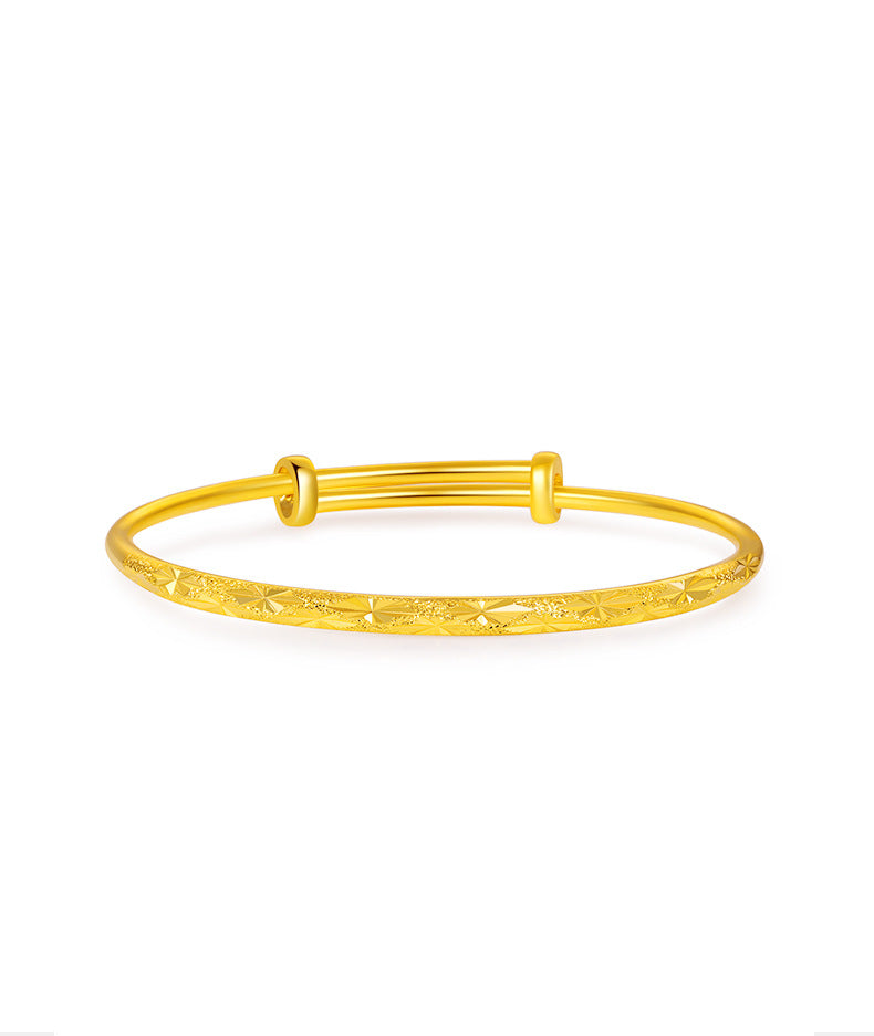 Fashion Plated Imitation Sier Carven Design Starry Sky Push Bracelet