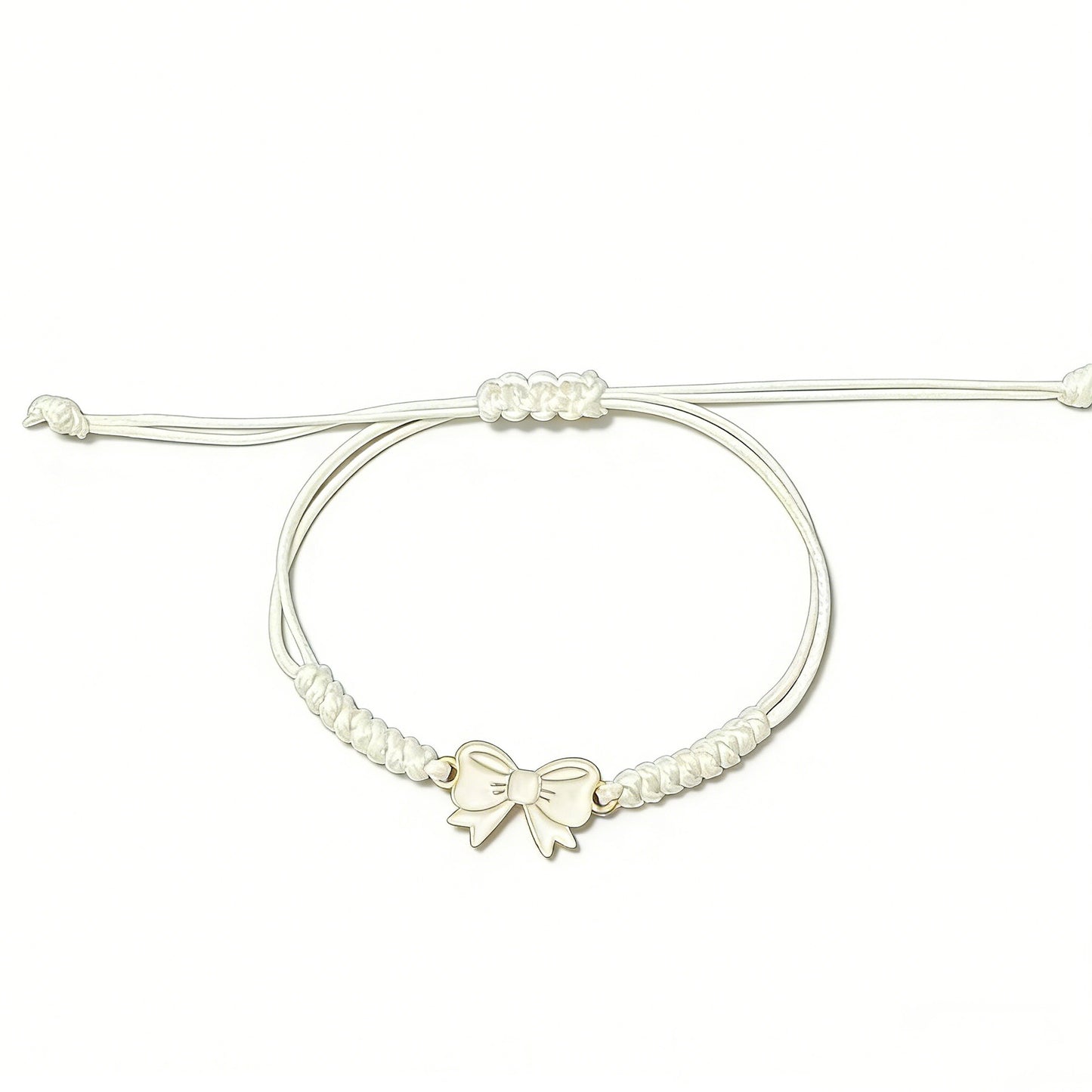 Girlfriends Friendship Alloy Dripping Oil Bow Wax Line Bracelets