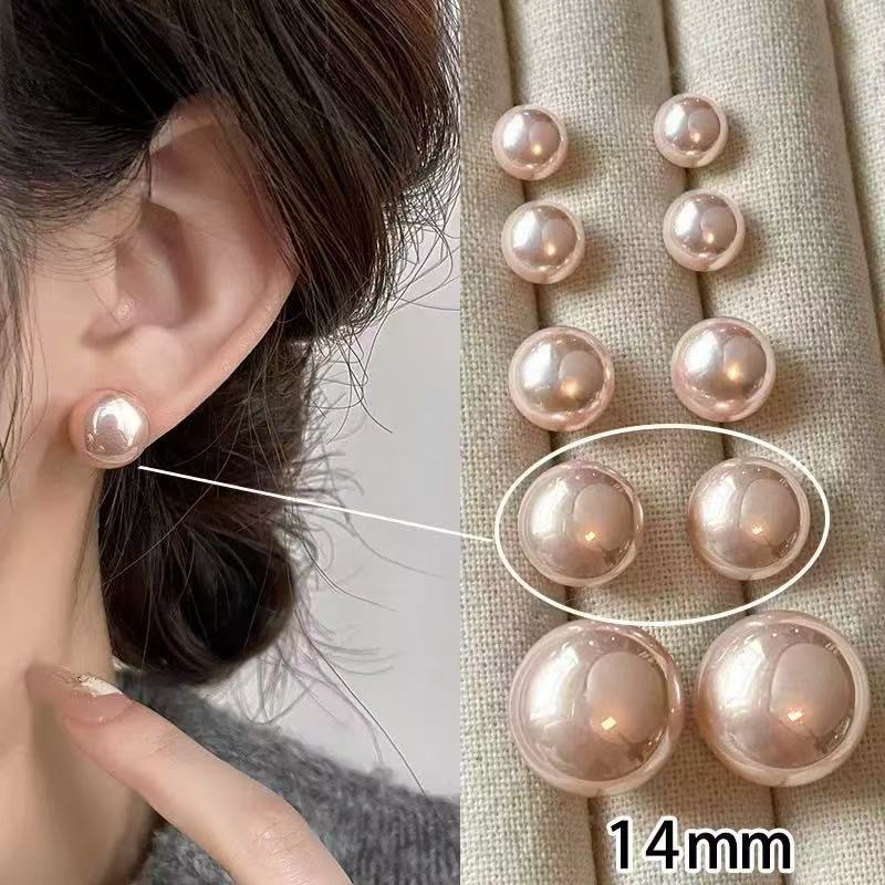 Pearl Cherry White Female Korean Sweet Popular High-grade Light Luxury Stud Earrings