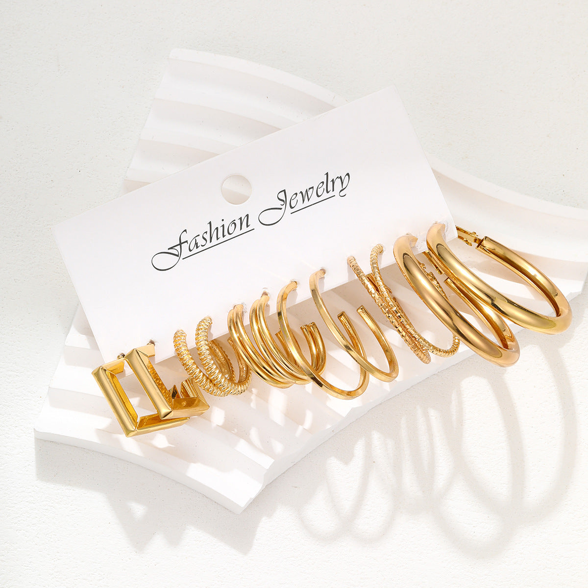 Suit Combination Temperament Alloy Geometric Set Earrings
