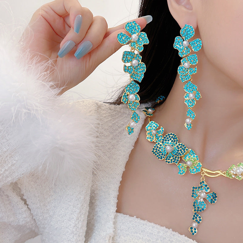 Women's Tassel Flowers Collar Personalized Niche Design Decorations Necklaces