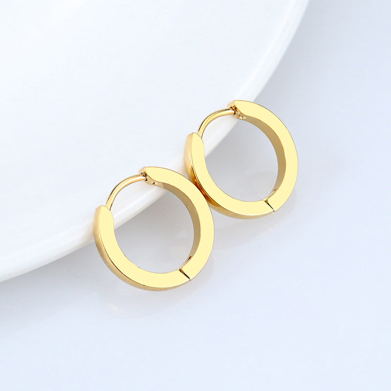 Fashion Stainless Titanium Steel Classic Arc Surface Ear Buckle