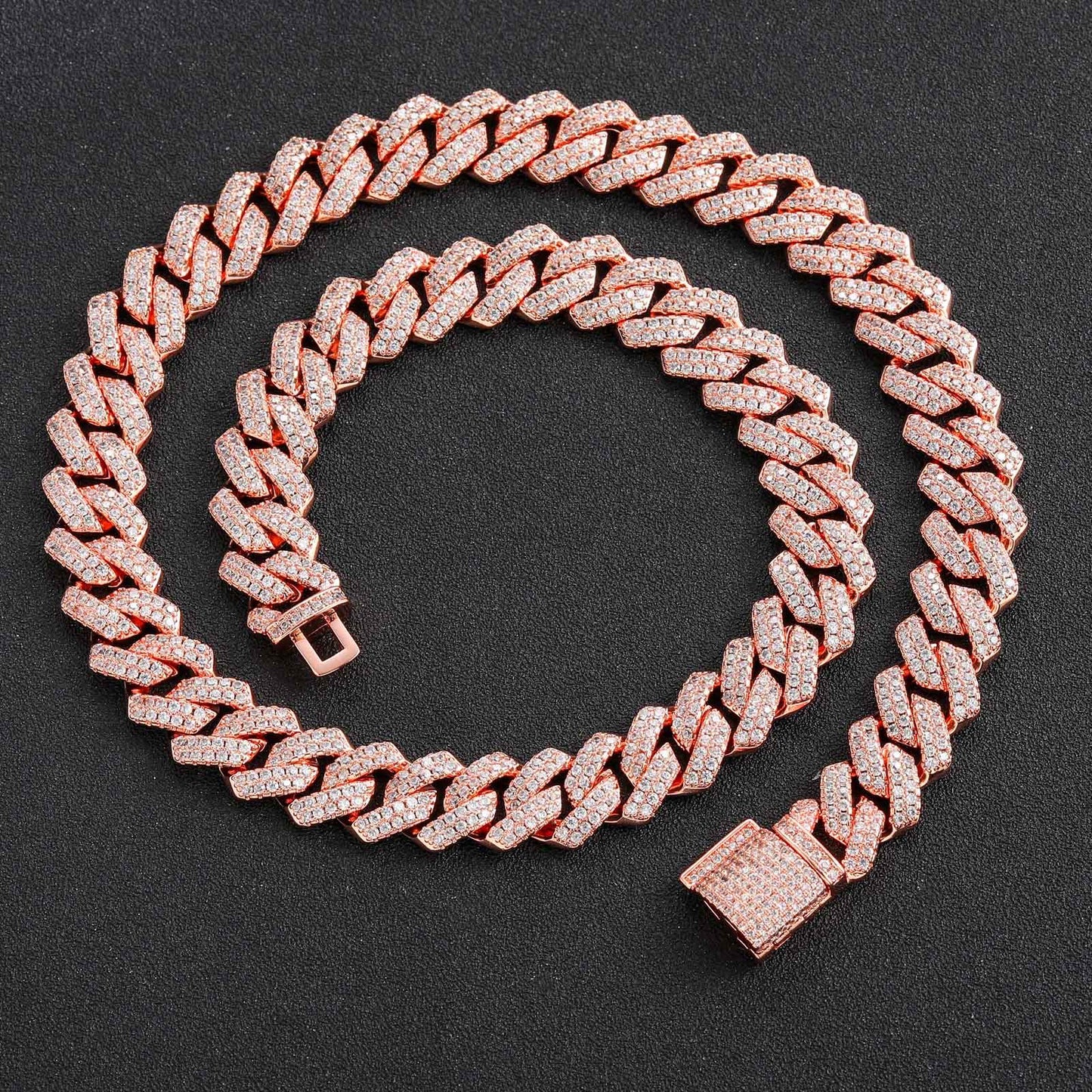 Colliers en Zircon incrustés de cuivre cubain Hop Bar pour hommes
