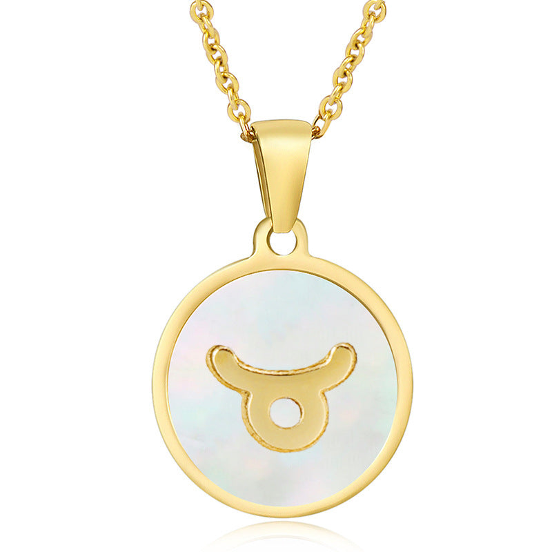 Shell Twee Constellations Stainless Constellation Pendant Necklaces