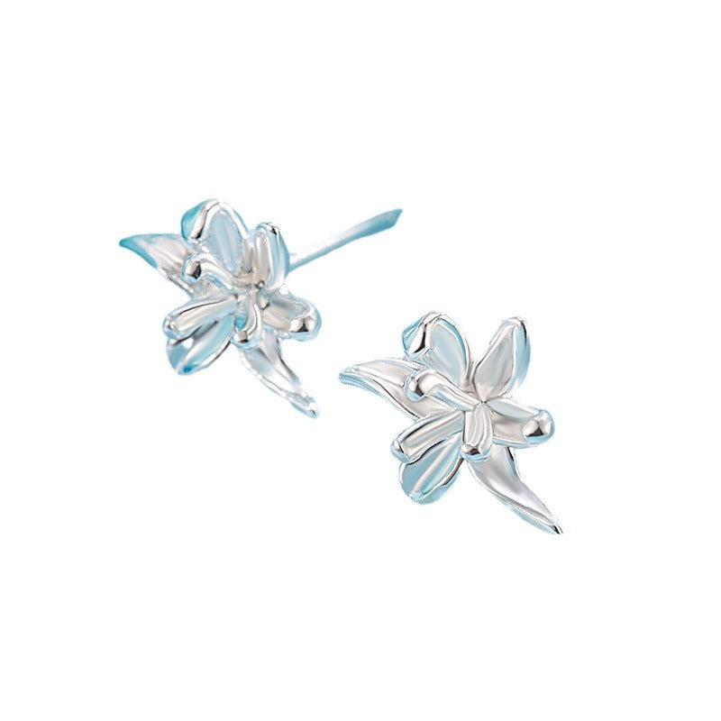 Women's Super Fairy French Retro Flower-de-luce Simple Earrings