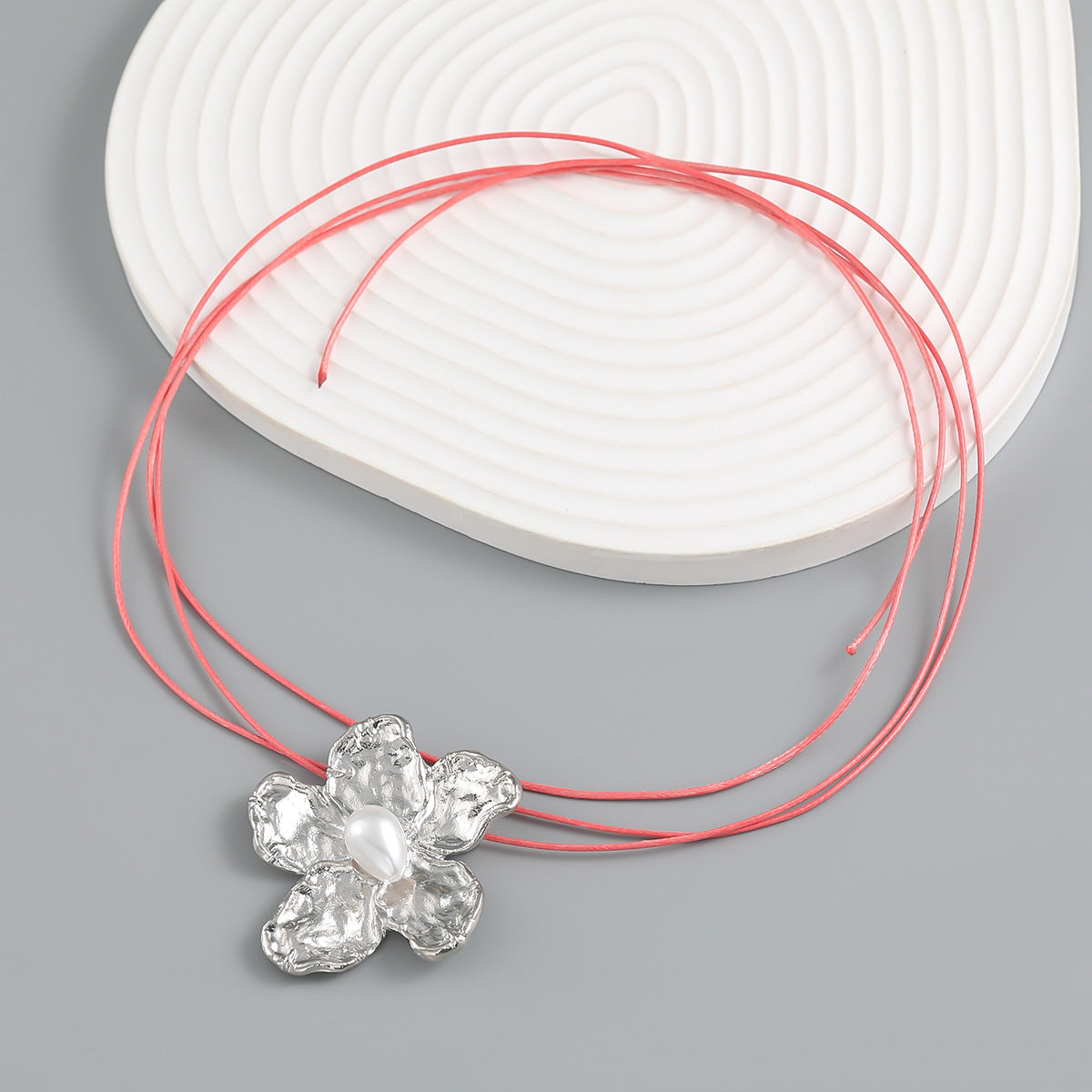 Women's Summer Flower Exaggerated Super Long Alloy Necklaces