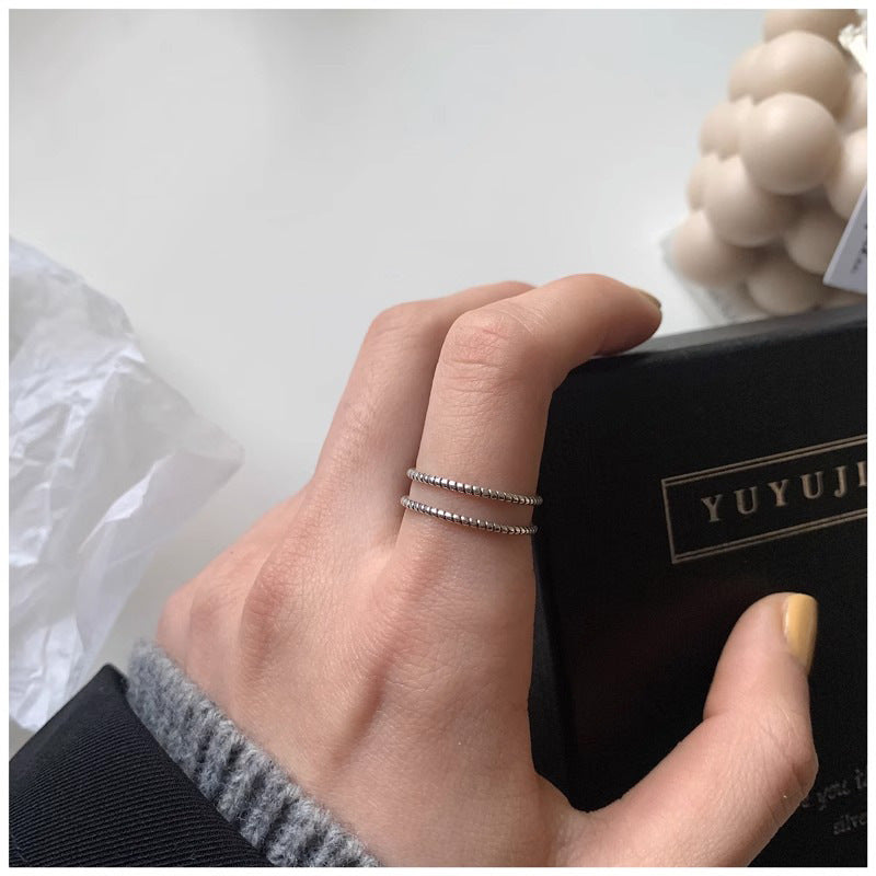 Geflochtene Retro-Ringe mit offenem Ende, leicht passende Vintage-Zeigefingerringe