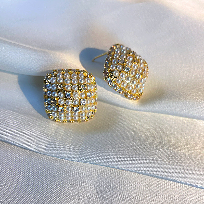 Diamond Pearl Affordable Luxury Style High-grade Earrings