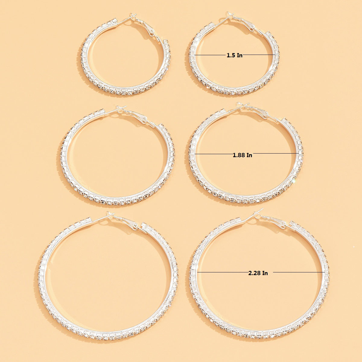 Women's Hot Jewelry Fashion Popular Sier Diamond Earrings