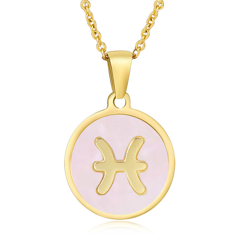 Shell Twee Constellations Stainless Constellation Pendant Necklaces