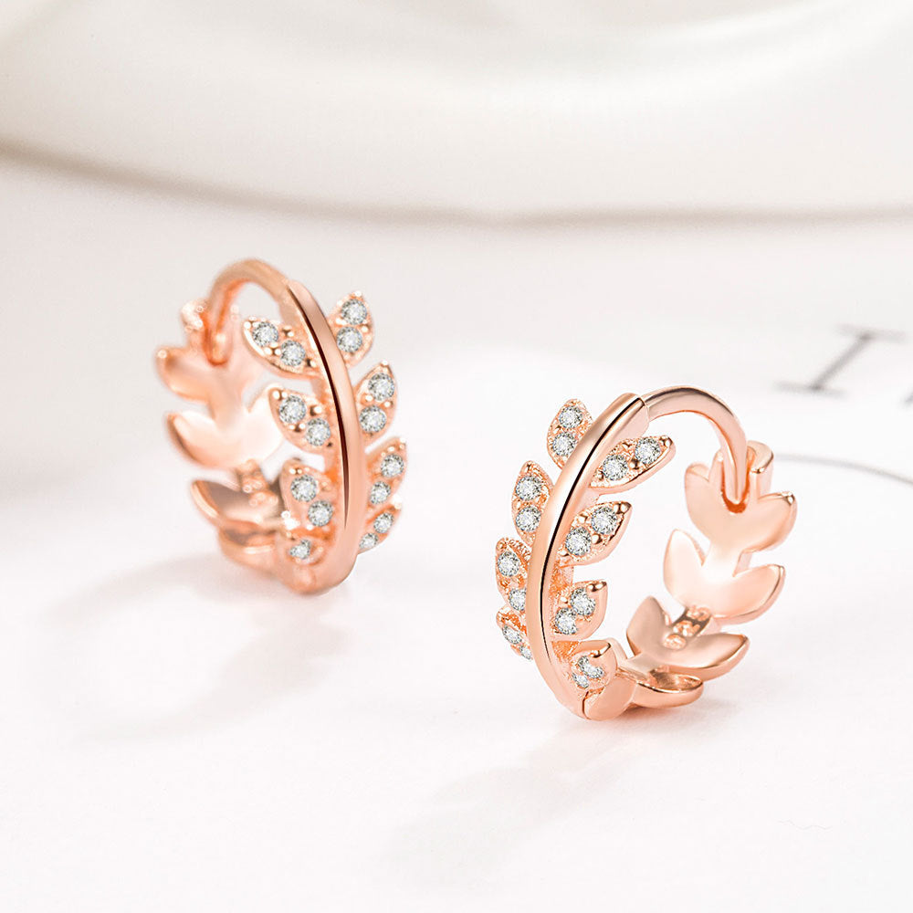 Women's Korean Leaf Eardrop Design Trendy Style Earrings