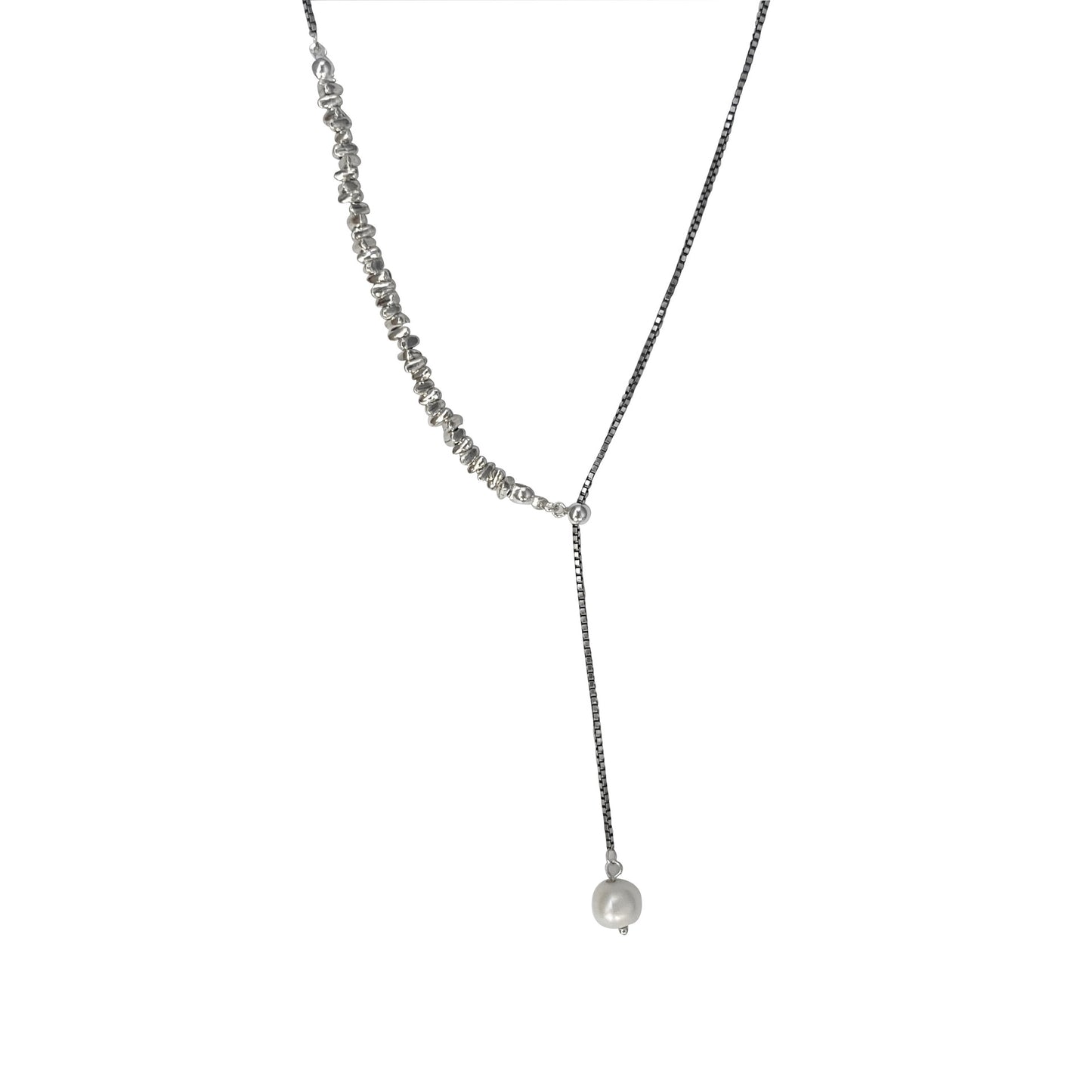 Sterling Pearl Small Pieces Of Design Clavicle Chain Necklaces