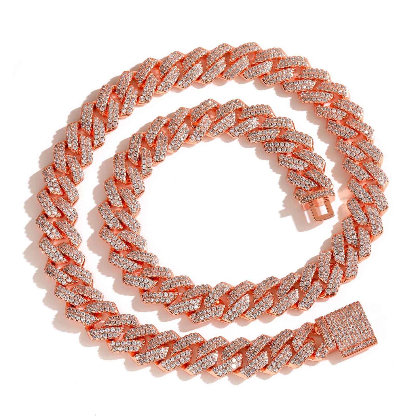 Colliers en Zircon incrustés de cuivre cubain Hop Bar pour hommes