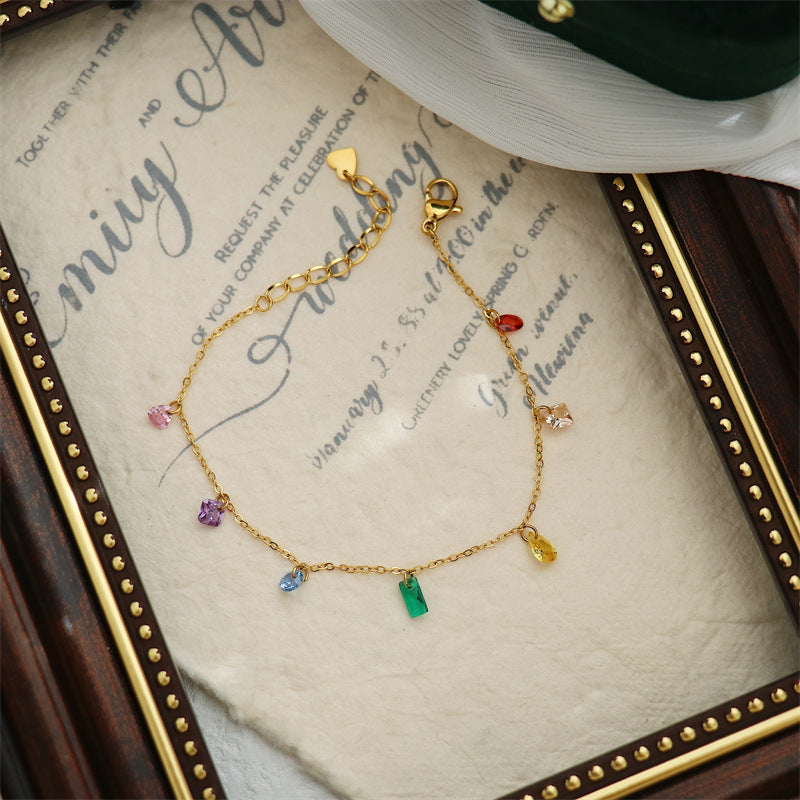 Süße Sommer-Fantasie-Regenbogen-Zirkon-Mode-einzigartige Armbänder