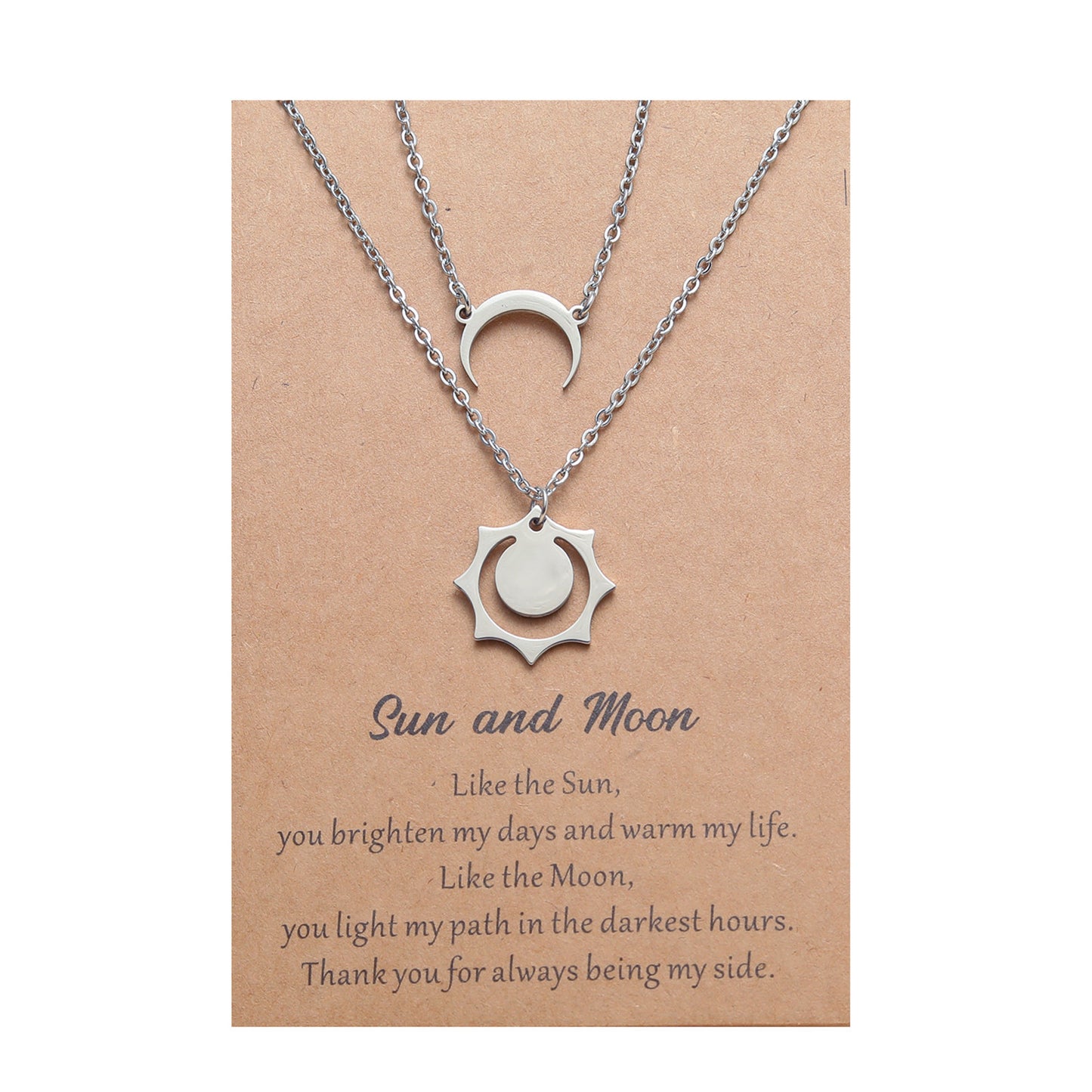 Sun And Moon Pendant Handmade Clavicle Necklaces