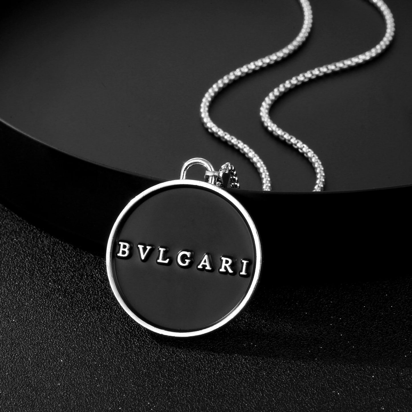 Round Letter Sweater Chain Hip Hop Alloy Necklaces