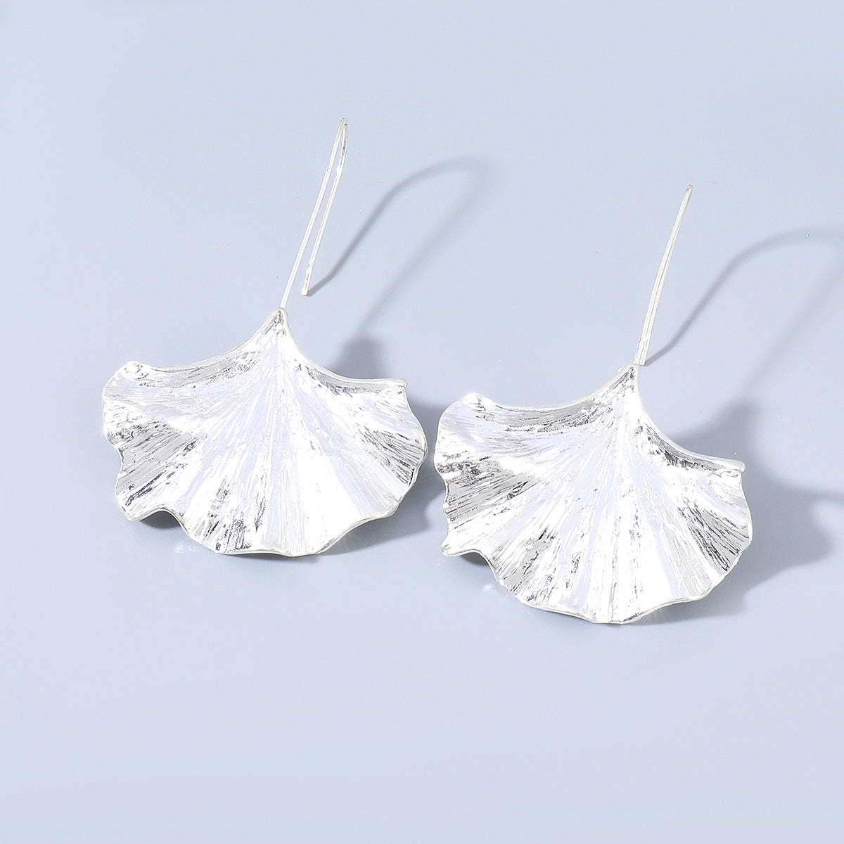 Exaggerated Alloy Ginkgo Leaf Ear Hook Female Earrings