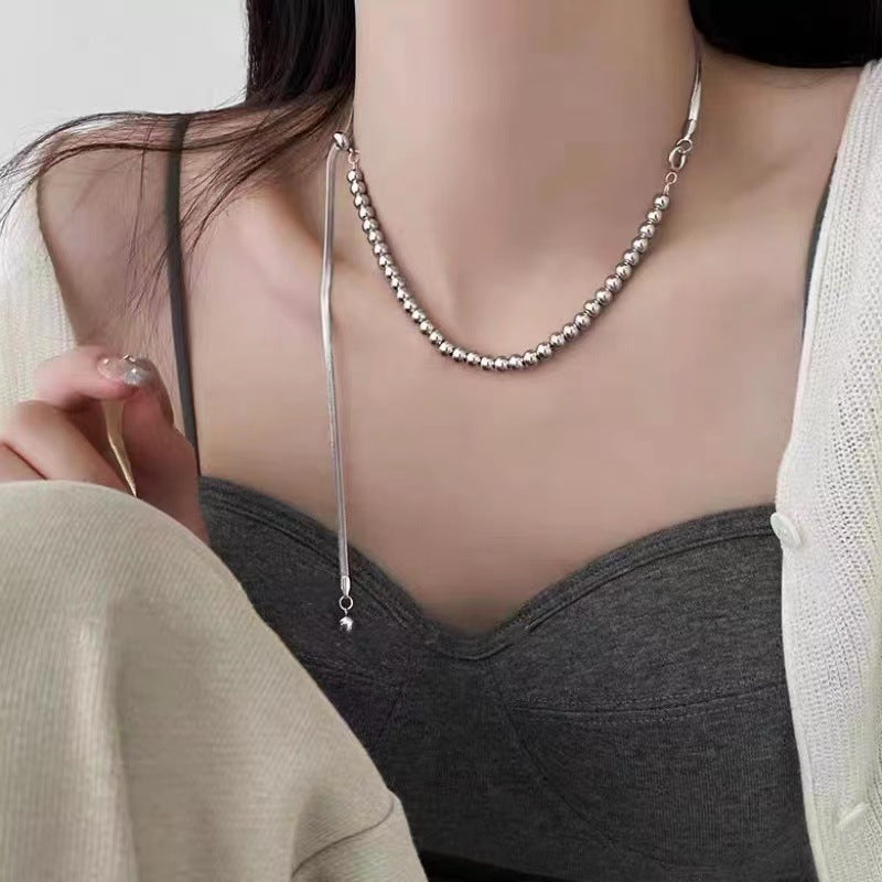 Colliers de niche en chaîne d'os de serpent en acier titane Of Sier